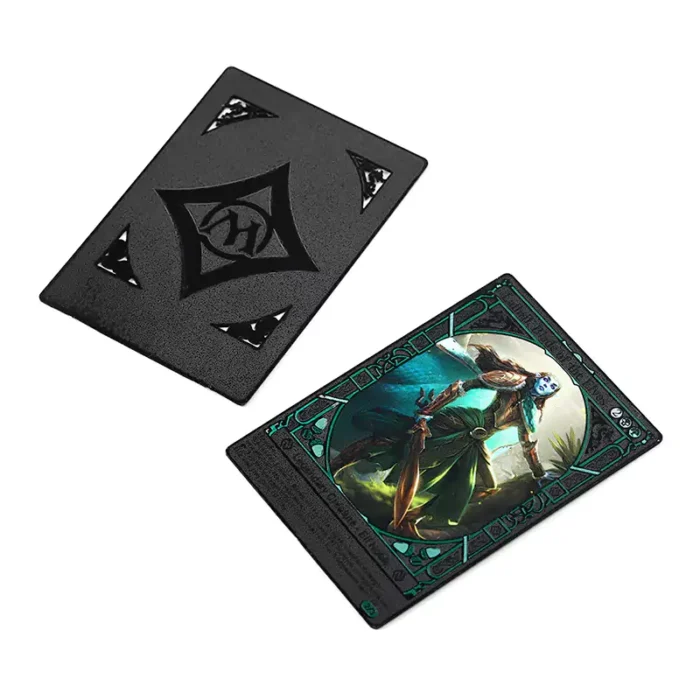 Pure Black Hollowed Out Snow Mountain Element Diamond Card